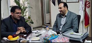 دیدار محسن رشیدی اقدم مدیر صندوق استان تهران با سیدمحسن موسوی، سرپرست بخش خاوران