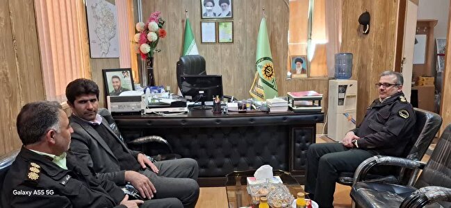 دیدار مدیر صندوق استان با فرمانده انتظامی گچساران در راستای ترویج فرهنگ بیمه