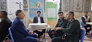 برپایی میز خدمت بیمه اجتماعی در مصلای شهر یاسوج