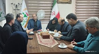 دیدار مهرزاد اکبرپور معاون بیمه‌ای صندوق با محسن رشیدی اقدم مدیر صندوق استان تهران
