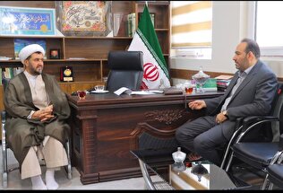 دیدار و گفت و گوی محسن رشیدی اقدم مدیر صندوق استان تهران با حجت‌الاسلام والمسلمین محمدباقر برقراری امام جمعه اسلامشهر