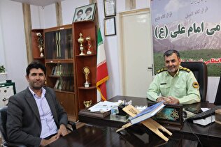 دیدار اسدیان و فرمانده انتظامی دنا؛ همکاری مشترک برای گسترش چتر بیمه روستایی و عشایری