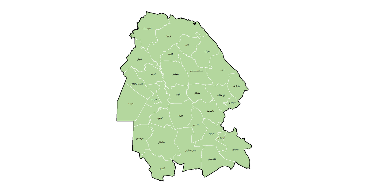 نام استان: خوزستان/ کد استان:62/برآورد جامعه هدف: 392865 /تعداد شهرستان: 30 /ضریب پوشش: 38.0