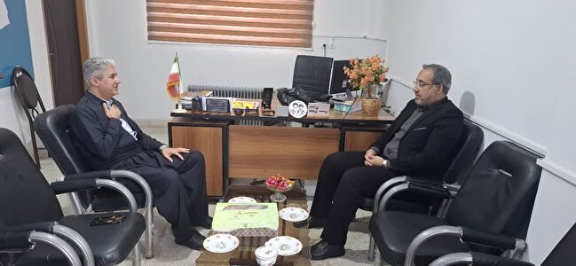 دیدار سجاد پرسته مدیر صندوق استان کرمانشاه با بخشدار باینگان شهرستان پاوه